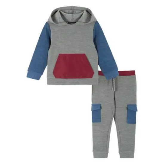 Andy & Evan  Toddler  Boys Double Peached Colorblocked Hoodie Set image {4}