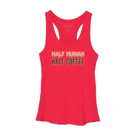 Women's Design By Humans Funny Halloween Costume For Coffee Addicts By TeeShirtMadness Racerback Tank Top image {5}