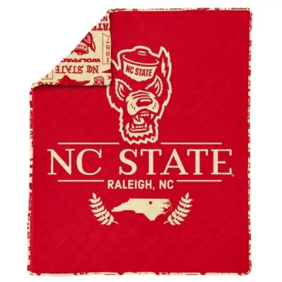 NCAA NC State Wolfpack 60 x 80 Quilted Throw Blanket image {5}