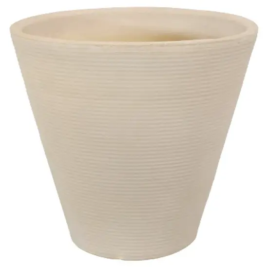Sunnydaze Indoor/Outdoor Patio, Garden, or Porch Weather-Resistant Double-Walled Walter Flower Pot Planter - 15.5" - Antique White image {10}