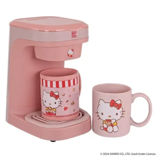 Uncanny Brands Hello Kitty Single Cup Coffee Maker Gift Set with 2 Mugs image {5}
