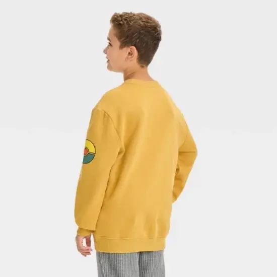 Boys' Pokemon Pullover Sweatshirt - Mustard Yellow image {1}