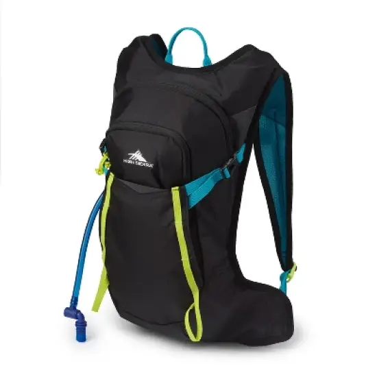 High Sierra Hydrahike 2.0 8L Hydration Water Backpack with Insulated Reservoir Pocket for Hiking, Running, Climbing, or Cycling, Black image {1}