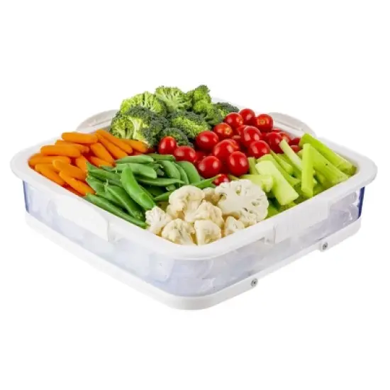 SnapLock Pie and Entertainment Carrier: Dessert & Pie Storage, Multiple Pie Saver, Dishwasher-Safe, Clear/White image {4}