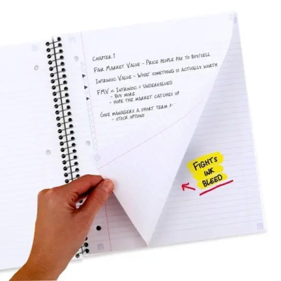 Five Star Active Subject Notebook 80ct Green image {4}