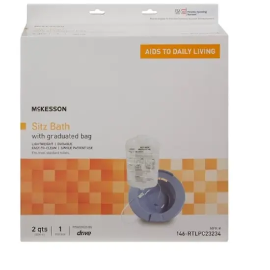 McKesson Graduated Sitz Bath, 2000 mL Bag, 6 Count image {1}