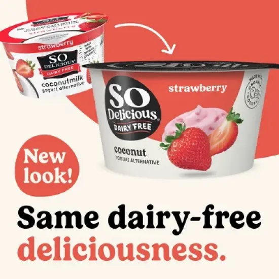 So Delicious Dairy Free Strawberry Coconut Milk Yogurt - 4ct/5.3oz Cups image {4}