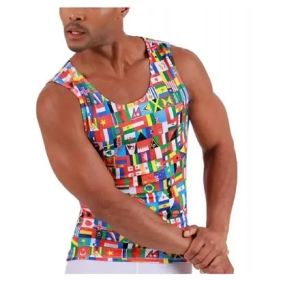 Insta Slim USA Flag Activewear Muscle Tank 5MAT001 image {2}