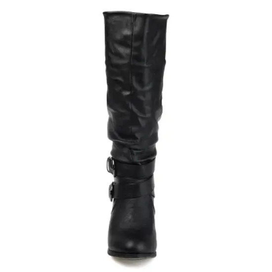 Journee Collection Womens Late Wide Width Stacked Heel Mid Calf Boots image {5}