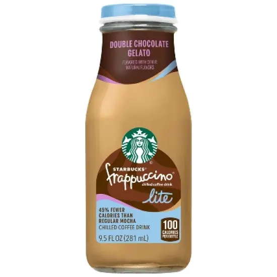 Starbucks Frappuccino Lite Double Chocolate Gelato Chilled Coffee Drink - 9.5 fl oz Glass Bottle image {4}