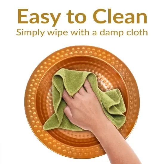 Sunnydaze Outdoor Staked Bird Bath or Bird Feeder with Copper Finish and Step-In Stake - 38" image {8}