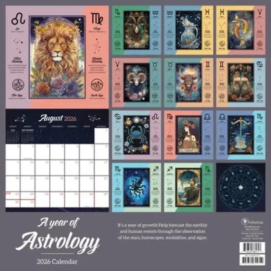 TF Publishing 13.5"x14.5" 2026 Astrology Wall Calendar image {4}