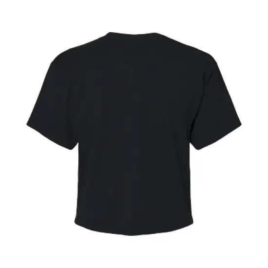 Women's - Disney - Mickey Silhouette Christmas Cropped Graphic T-Shirt image {2}