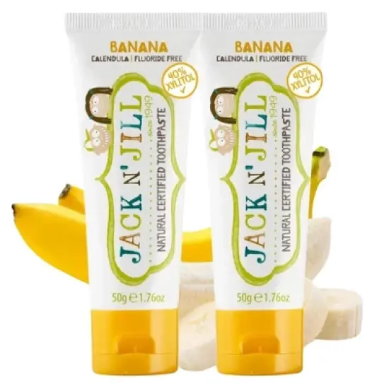 Jack N' Jill Natural Certified Toothpate Banana | Tootpaste for Baby, Kids | Free Training for Toddlers - 1.76 oz (PACK OF 2) image {4}