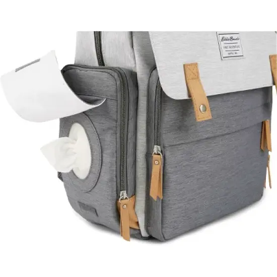 Eddie Bauer Cascade Back Pack Diaper Bag - Black/Gray image {3}
