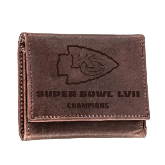 Evergreen Kansas City Chiefs Tri-Fold Wallet, Brown image {1}