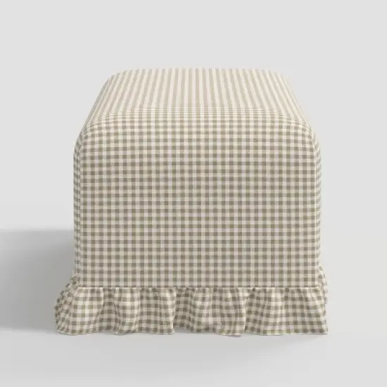 Ruffle Slipcover Dining Bench - Threshold&trade; designed with Studio McGee image {2}