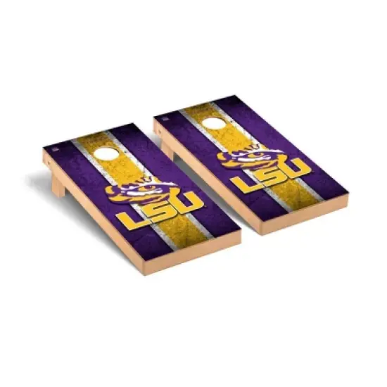 NCAA LSU Tigers Premium Cornhole Board Vintage Version image {1}