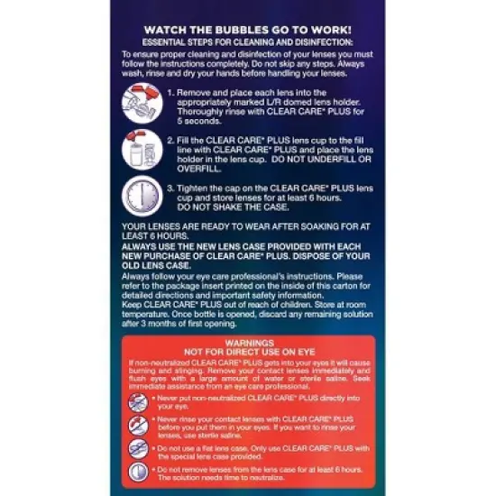 Clear Care Plus with HydraGlyde Lens Solution - 3 fl oz image {2}