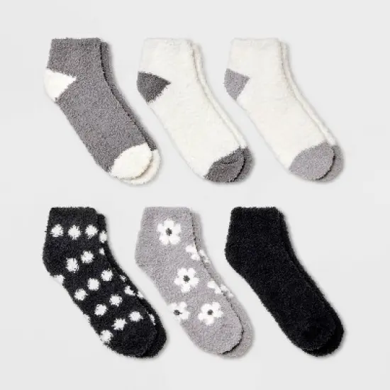 Women's 6pk Cozy Low Cut Socks - 4-10 image {5}