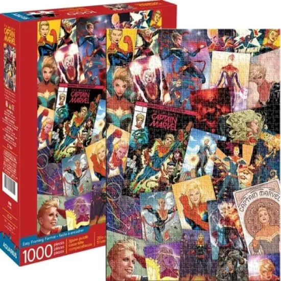 Aquarius Puzzles Marvel Captain Marvel Collage 1000 Piece Jigsaw Puzzle image {1}