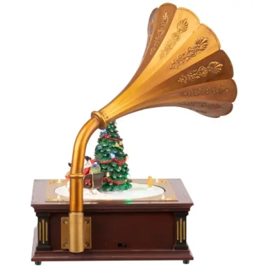 Northlight LED Lighted and Musical Gramophone Animated Christmas Decoration - 14" image {7}