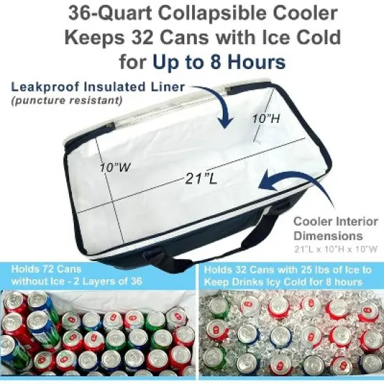 NCAA Clemson Tigers Folding Soft Sided Cooler -64 Can image {4}
