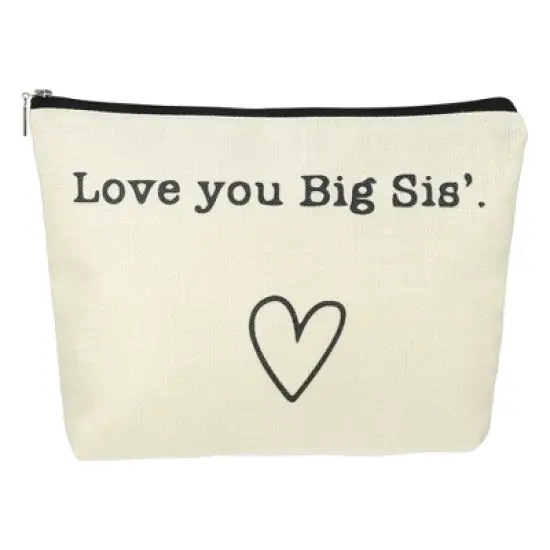 Unique Bargains Women's Birthday Makeup Bag Beige 1 Pc image {6}