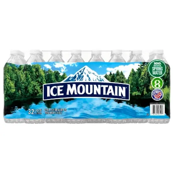 Ice Mountain 100% Natural Spring Water - 32pk/16.9 fl oz Bottles image {8}
