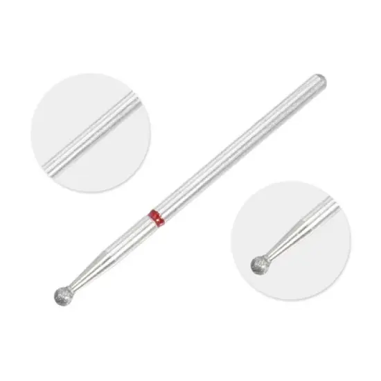 Unique Bargains Emery Nail Drill Bits Set for Acrylic Nails 3/32 Inch Nail Art Tools 44.1mm Length Red 10 Pcs image {2}