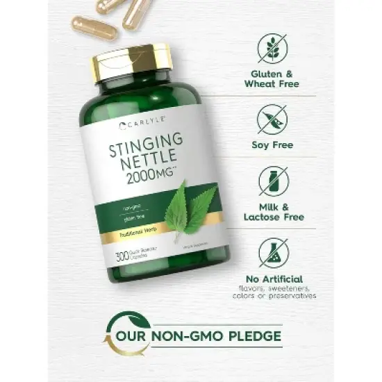 Carlyle Stinging Nettle Leaf Extract 2000mg | 300 Capsules image {3}