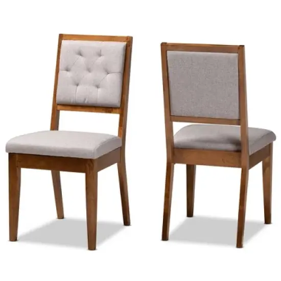 2pc Gideon Wood Dining Chair Set - Baxton Studio image {9}