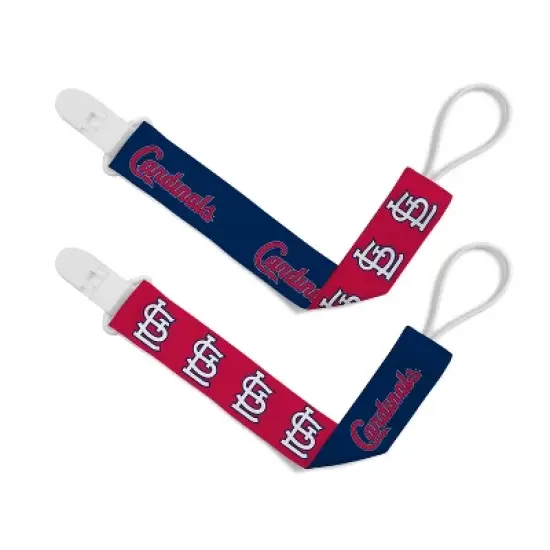 BabyFanatic Officially Licensed Unisex Pacifier Clip 2-Pack - MLB St. Louis Cardinals - Officially Licensed Baby Apparel image {1}