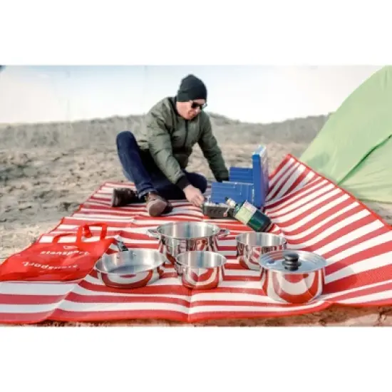 Stansport 7 Piece Stainless Steel Clad Cook Set image {10}