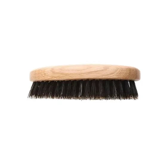 Bass Brushes - Men's Hair Brush Wave Brush with 100% Pure Premium Natural Boar Bristle FIRM Natural Wood Handle Military/Wave Style Oval Oak Wood image {3}