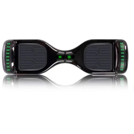 GlareWheel M3 Hoverboard LED Light Bluetooth Chrome Black image {1}