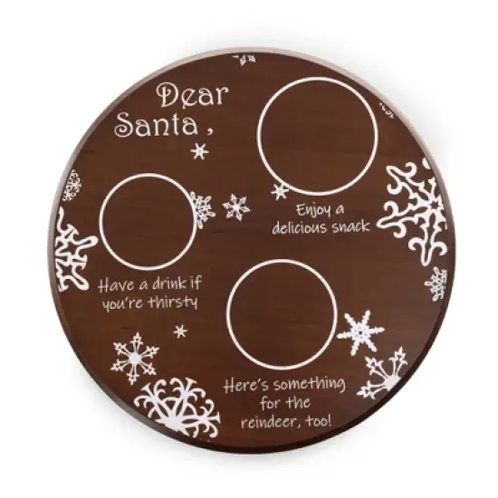 Toscana Dear Santa Round Serving Christmas Tray image {2}