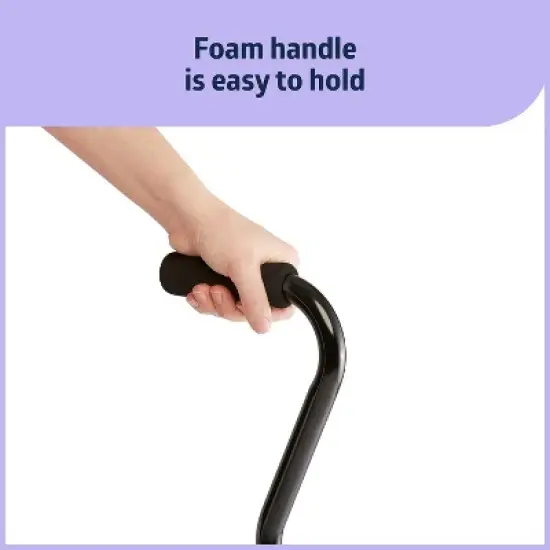 Attop Aluminum Quad Cane with Small Base &ndash; Portable Lightweight Walking Aid for Balance, Knee Injuries, Leg Surgery Recovery, Seniors & Adults image {4}