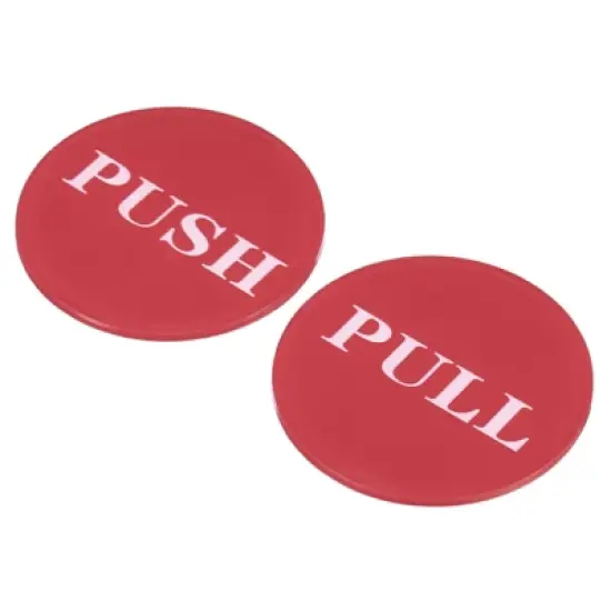 Unique Bargains Acrylic Self-Adhesive Decor Store Business Push Pull Door Sign 2 Pcs image {6}
