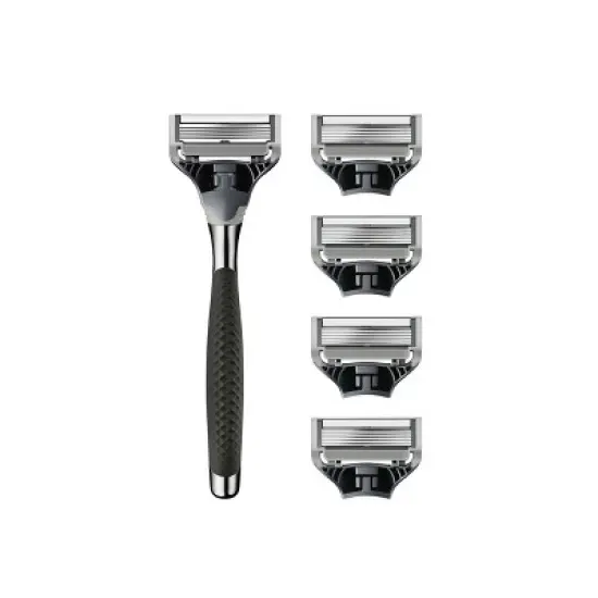 Harry's 5-Blade Men's Razor - 1 Razor Handle + 5 Razor Blade Refills - Chrome Edition Handle image {2}