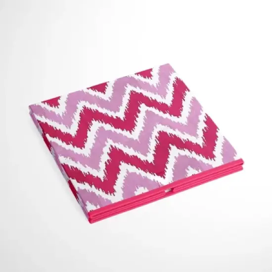 Bacati - MixNMatch Pink Zigzag Storage Box Large image {3}