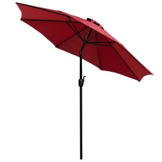 Emma and Oliver 9' Outdoor Patio Umbrella-Crank & Tilt Function - 1.5" Diameter Steel Pole image {5}