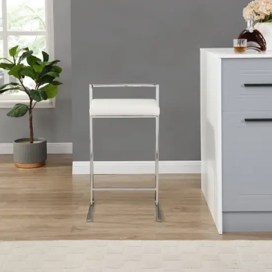 25.25" Lillian Upholstered Counter Height Barstool - Carolina Chair & Table image {2}