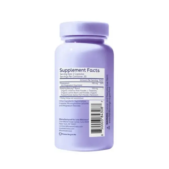 Love Wellness Sleeping Beauty Natural Sleep Aid for Longer and Better Sleep - 60ct image {2}