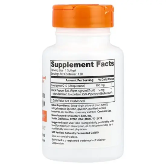 Doctor's Best High Absorption CoQ10, 100 mg, 120 Softgels image {1}