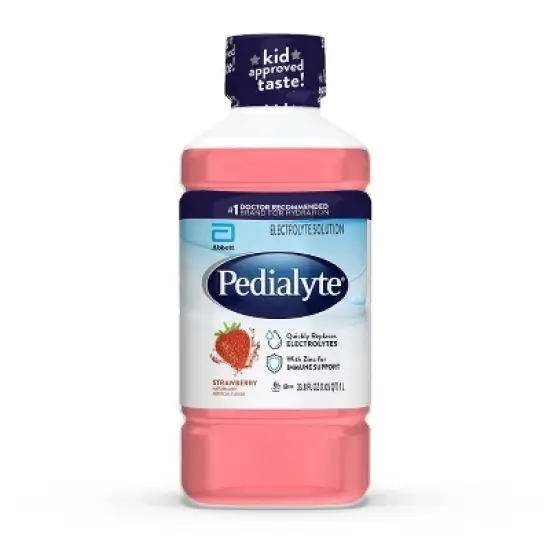 Pedialyte Electrolyte Solution Hydration Drink - Strawberry - 33.8 fl oz image {8}