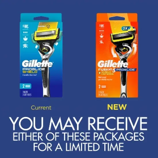 Gillette ProGlide Shield Men's Razor + 2 Razor Blade Refills image {2}