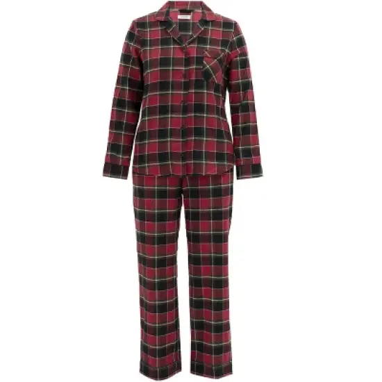 Wrangler Women's and Plus Button-Down Flannel Pajama Set image {4}