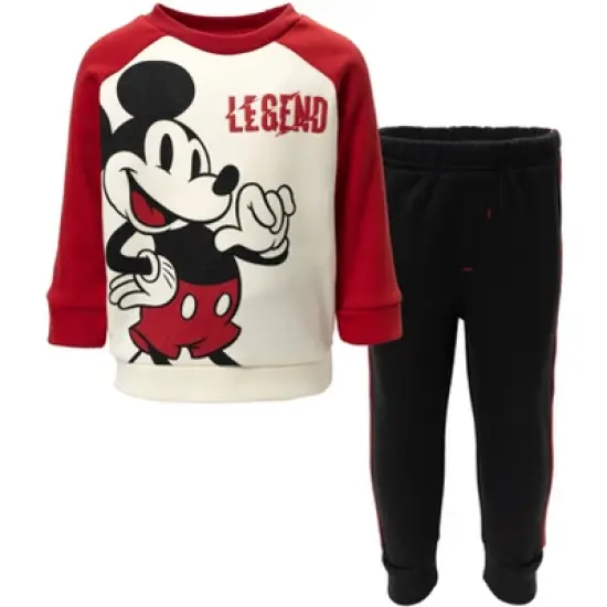 Disney Mickey Mouse Goofy Donald Duck Pluto Fleece Pullover T-Shirt and Pants Toddler image {13}