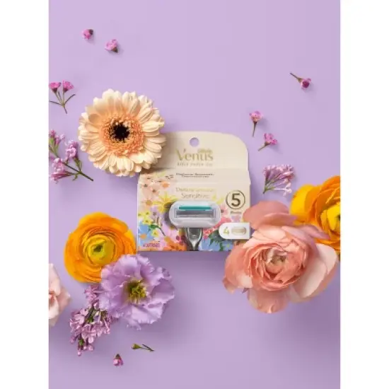 Rifle Paper Co. + Venus Deluxe Smooth Sensitive Razor Blade Refills - 4ct image {1}